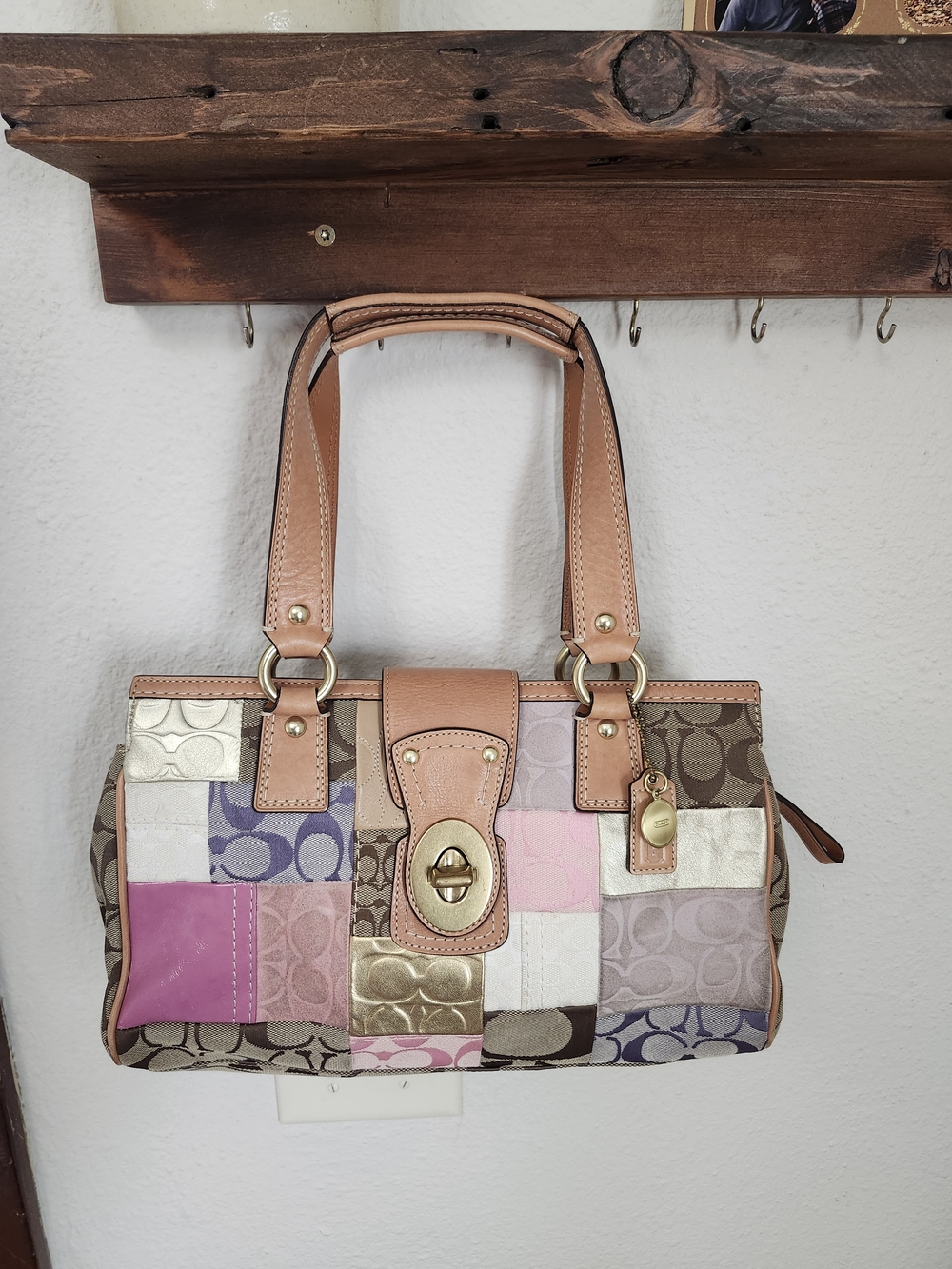 Coach Patchwork Turnlock Tote